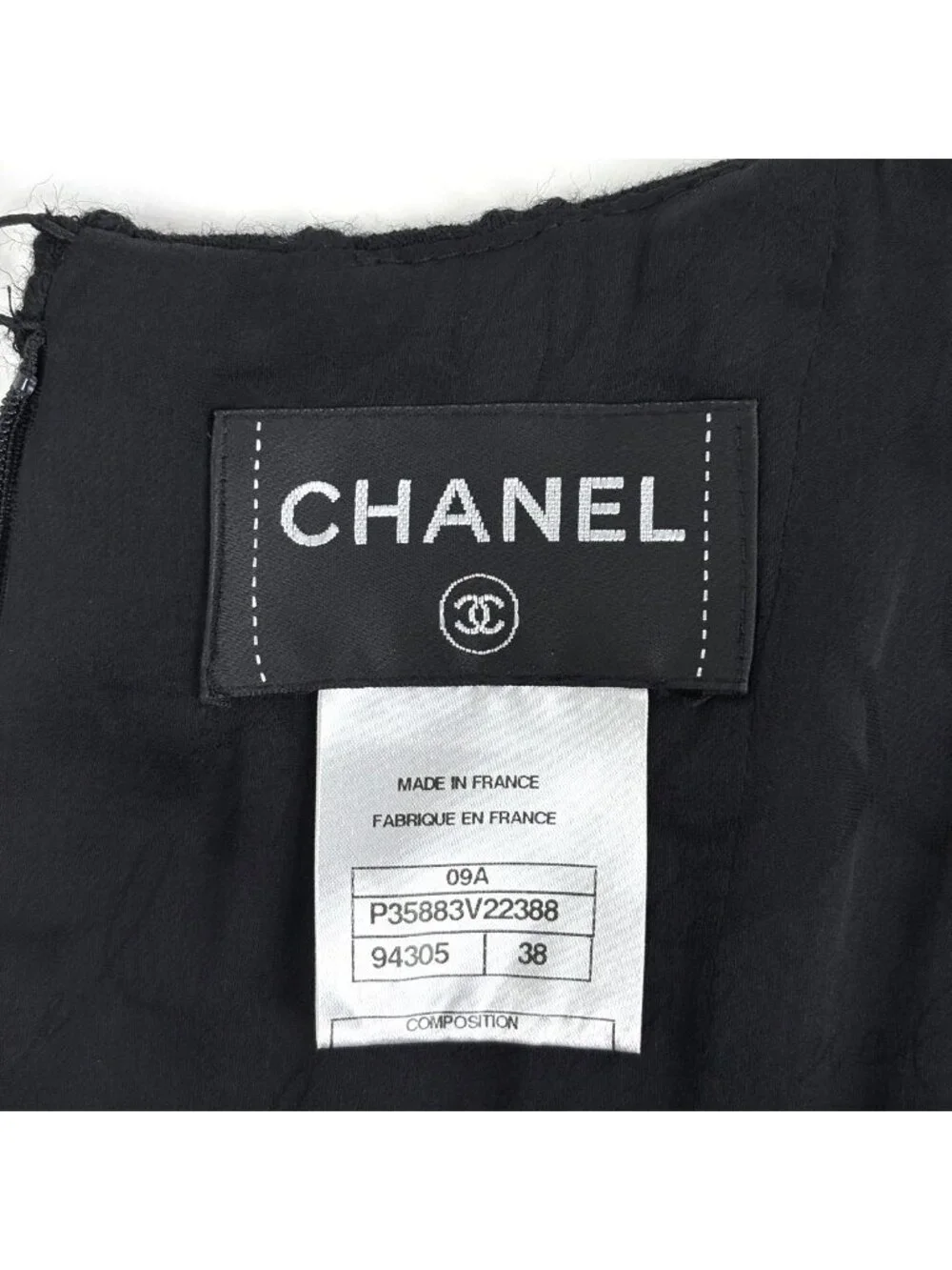 Chanel Sleeveless Dress Long Tight Skirt Wool Black